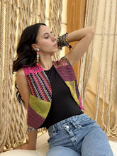 Boho patched vest